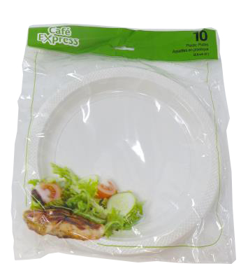 A00621 : Express A00621 : Kitchen and house - Party tableware - Plastic Plates 9 EXPRESS , PLASTIC PLATES 9 , 36 X 10 UN
