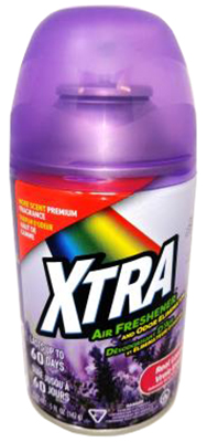 A00768 : Xtra A00768 : Household products - Air purifier - Spray Recharge Real Lavander XTRA,  SPRAY RECHARGE REAL LAVANDER, 12 X 142 G