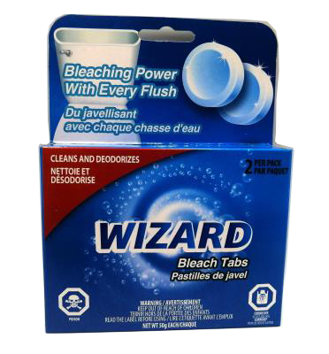 A00787 : Wizard A00787 : Hygiene and Health - Dental hygiene - Toilet Bowl Bleach Tabs WIZARD, TOILET BOWL bleach tabs, 24 x 2 UN