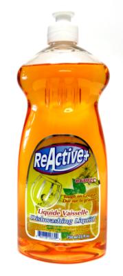 A1130 : Reactive A1130 : Produits ménagers - Produits nettoyants - Liq. Vaiselle (orange) Anti-bact. REACTIVE, liq. VAISELLE (orange) anti-bact., 12 x 750 ml
