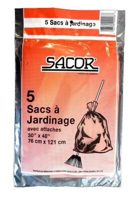 A177 : Sacor A177 : Produits ménagers - Sacs à ordures - Sac Orange 30x48 SACOR, SAC ORANGE 30X48, 20X5UN