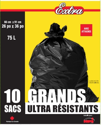 A181 : Extra A181 : Household products -  Garbage bags - Garbage Bags Ext. 26x36 EXTRA , GARBAGE BAGS EXT. 26X36 , 20 pqt x (10 un/sac)