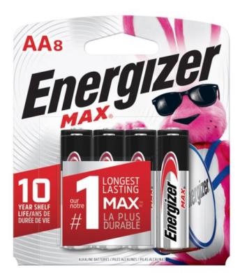 AENAA8-1 : Energizer AENAA8-1 : Accessories & Supplies - Batteries - Battery Aa(8) ENERGIZER,BATTERY AA(8), 24/CS