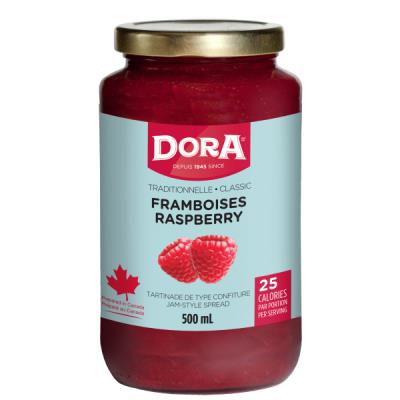 C7561 : Dora C7561 : Déjeuner et collations - Tartinades - Conf. Framboises DORA, CONF. FRAMBOISES,12 x 500 ML