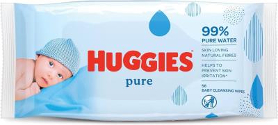 Lingettes nettoyantes pour bébé pure x56 - HUGGIES - Piceri