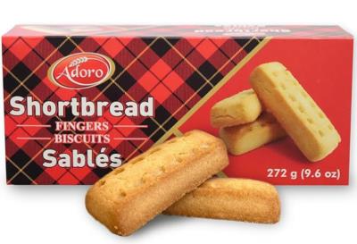 CB00548 : Adoro CB00548 : Lunch and snacks - Cookies - Shortbread  Cookies ADORO, SHORTBREAD  COOKIES, 12 x 272G