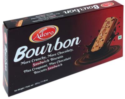 CB78 : Adoro CB78 : Déjeuner et collations - Biscuits - Biscuit Bourbon ADORO, biscuit BOURBON, 12 x 320G