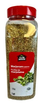 CE0027-OU : Club house CE0027-OU : Condiments - Spices - Marjoram Leaves CLUB HOUSE, MARJORAM LEAVES, 12 x 115g