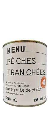 CF498 : Menu CF498 : Preserves and jars - Fruits - Sliced Peaches MENU, sliced PEACHES, 12 x 796ml