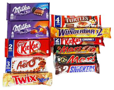 CG0041-1 : Assorted bars king size 144/cs (national brand) #1 CG0041-1 : Confectionery - Chocolate -  ASSORTED BARS king size 144/cs (NATIONAL BRAND) #1