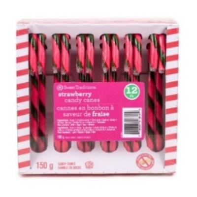 CG0369-OU : Sweet tradition CG0369-OU : Confectionery - Candy - Strawberry Candy Cane SWEET TRADITION, STRAWBERRY CANDY CANE,36 x 150G