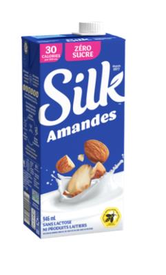 CG4979 : Silk CG4979 : Ingrédients de cuisine - Lait concentré sucré et en poudre - Lait Amandes Original Non Sucré SILK, LAIT AMANDES ORIGINAL non sucré, 6 x 946 ML