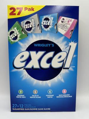 CG531 : Excel CG531 : Confectionery - Gums - Assorted Gum EXCEL, ASSORTED GUM,1X27PACKS