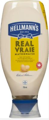 CH65-2 : Hellmann's CH65-2 : Condiments - Mayonnaise - Regular Mayo Big Squeeze HELLMANN'S , REGULAR MAYO BIG SQUEEZE , 12 x 750 ML