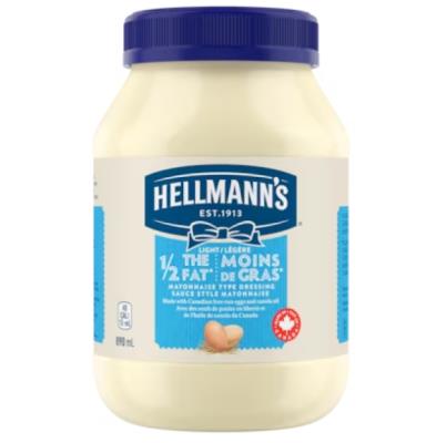 CH66 : Hellmann's CH66 : Condiments - Mayonnaise - Mayo.lÉg.(1/2 Gras) HELLMANN'S, MAYO.LÉG.(1/2 GRAS),10 x 890 ML