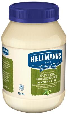 CH75 : Hellmann's CH75 : Condiments - Mayonnaise - Mayo Huile Olive HELLMANN'S, MAYO HUILE OLIVE,10 x 890 ML