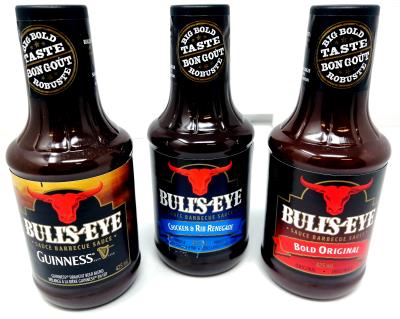 CH96-1 : Bull's eye CH96-1 : Condiments - Sauce - Ass. Bbq Sauce (3 Flav.) BULL'S EYE,ass. BBQ SAUCE (3 FLAV.) ,450 x 425 ML