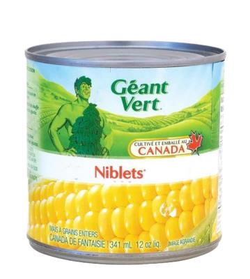 CL45 : Geant vert CL45 : Conserves et bocaux - Légumes - Mais Grain Entier GEANT VERT,MAIS GRAIN ENTIER, 12 x 341 ML