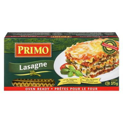CN145 : Primo CN145 : Pâtes, riz et nouilles - Lasagne - Lasagne Prêt Au Four PRIMO, LASAGNE prêt au four,12 x 375g