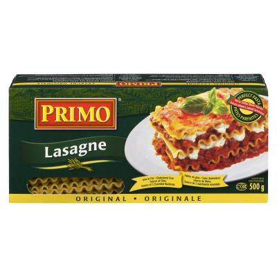 CN146 : Primo CN146 : Pâtes, riz et nouilles - Lasagne - Lasagne PRIMO, LASAGNE ,12 x 500g