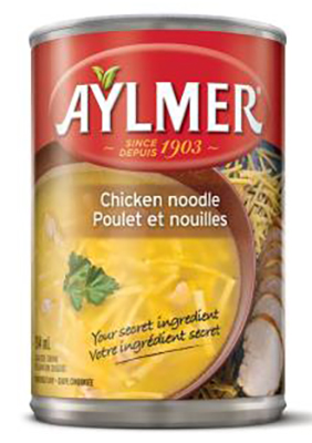 CS92 : Aylmer CS92 : Preserves and jars - Soups - Chicken Noddle Soup AYLMER, CHICKEN NODDLE SOUP, 24 x 284 ML