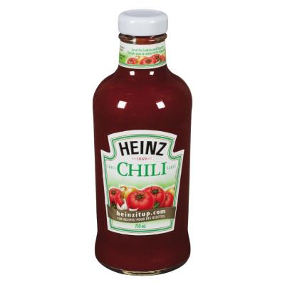 CT6-OU : Heinz CT6-OU : Condiments - Sauces - Sauce Chili HEINZ,SAUCE CHILI,12 x 750ML (pot jumbo)