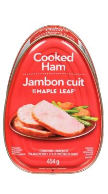 CV35 : Maple leaf CV35 : Preserves and jars - Meat - Cooked Ham MAPLE LEAF,COOKED HAM,12 x 454G