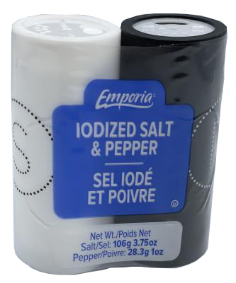 E7029 : Emporia E7029 : Condiments - Sel - Duo Sel & Poivre EMPORIA , DUO SEL & POIVRE , 12 x 2 UN