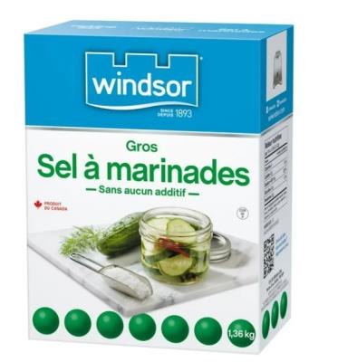 E7037-OU : Windsor E7037-OU : Condiments - Sel - Gros Sel Marinade (casher) WINDSOR, GROS SEL marinade (casher), 12 x 1.36 KG