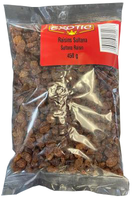 G0096 : Exotic G0096 : Noix et graines - Sésame - Raisins Sultana EXOTIC, RAISINS sultana , 24 x 450G