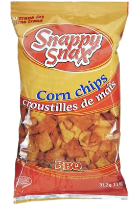 G7120 : Snappy snax G7120 : Confectionery - Chips - Bbq Corn Chips SNAPPY SNAX, BBQ CORN CHIPS, 12 x 312g