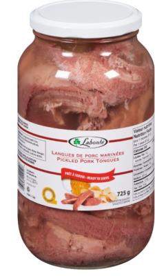 GM456 : LabontÉ GM456 : Preserves and jars - Meat - Pork Tongues LABONTÉ , PORK TONGUES , 6 x 725g