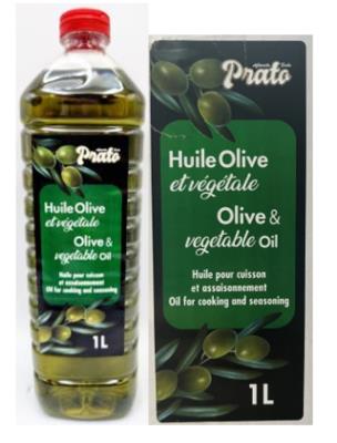 H0053 : Prato H0053 : Huiles et vinaigres - Huile - Huile Olives & Vegetale PRATO , HUILE OLIVES & vegetale  , 12 x 1L ( new image!!)
