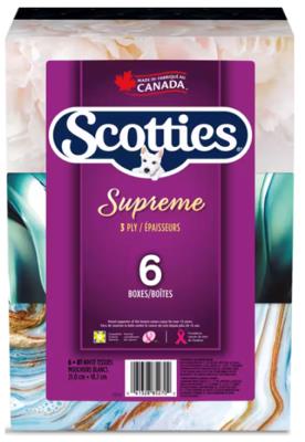 S85270 : Scotties S85270 : Hygiène et santé - Papiers-mouchoirs - Mouch.supreme SCOTTIES, MOUCH.SUPREME, 8 x 6 x 81 FEUIL